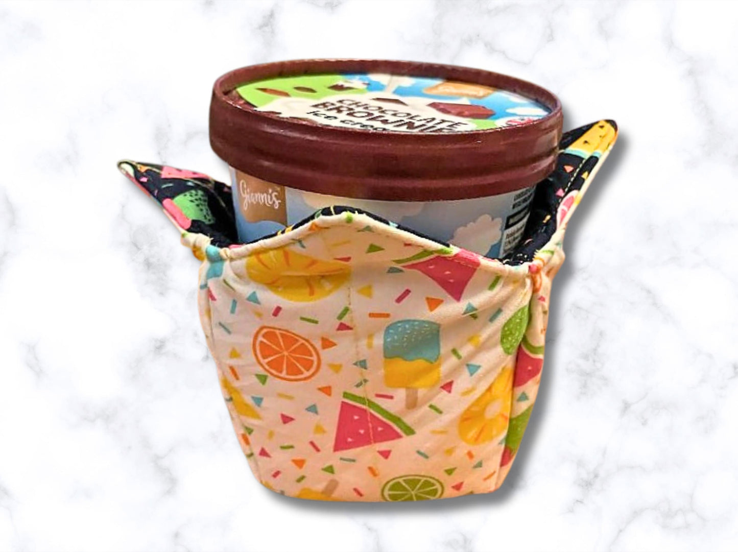 Ice cream cozy, Ice cream holder, Mcflurry holder, ice cream bowl, reversible cozy, Noodle bowl, bowl holder, party gift, housewarming gift