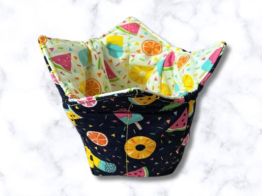 Ice cream cozy, Ice cream holder, Mcflurry holder, ice cream bowl, reversible cozy, Noodle bowl, bowl holder, party gift, housewarming gift
